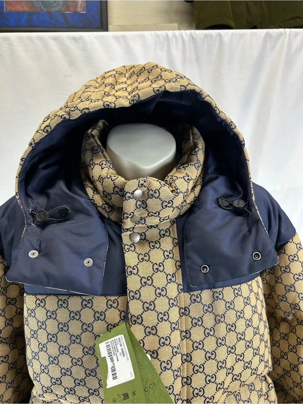 Gucci Gg Canvas Goose Down Jacket
